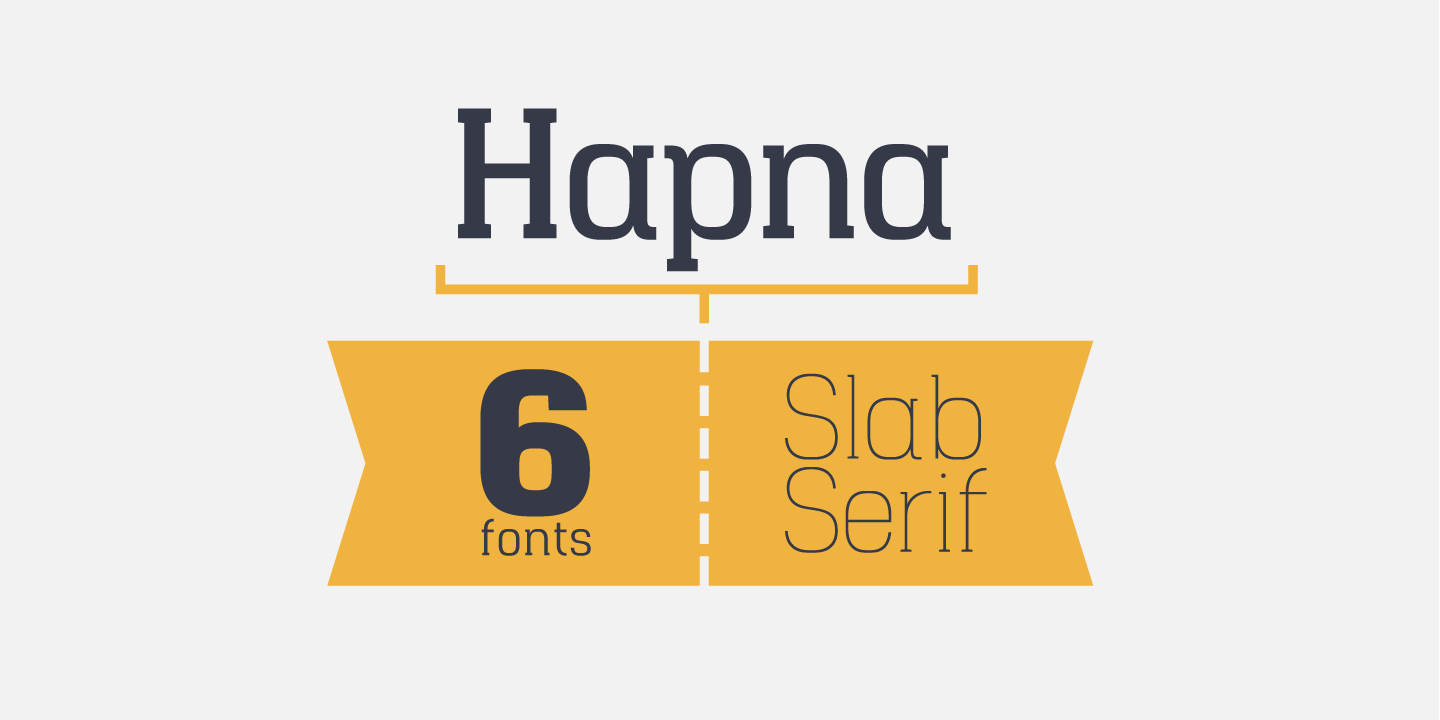 Beispiel einer Hapna Slab Serif-Schriftart